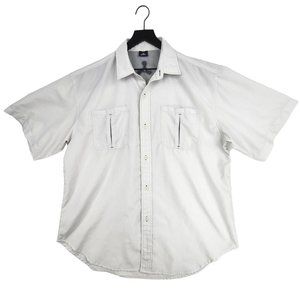 Ripzone Men's Button Up Shirt Size Large Beige Outdoors Hiking Fishing Active